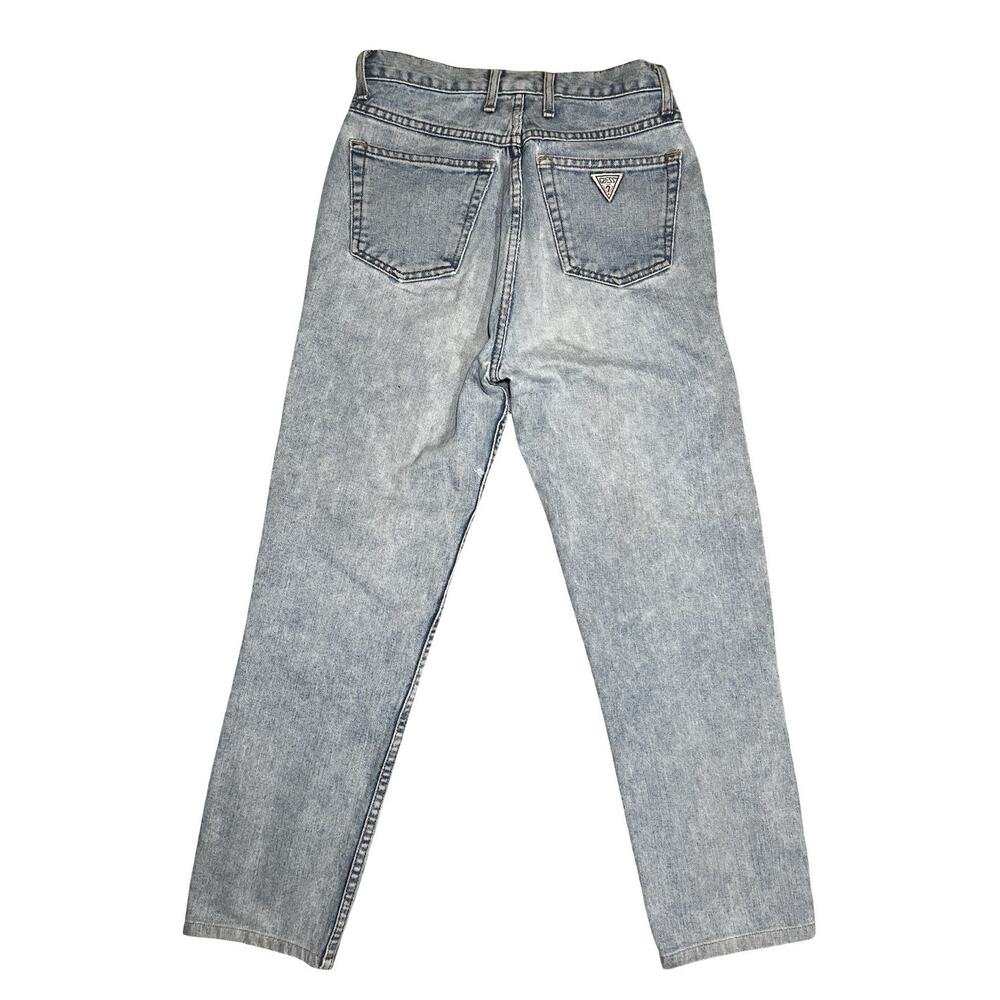 Guess Vintage 90s Womens Jeans 26" High Rise Mom Light Wash Y2K Made in USA